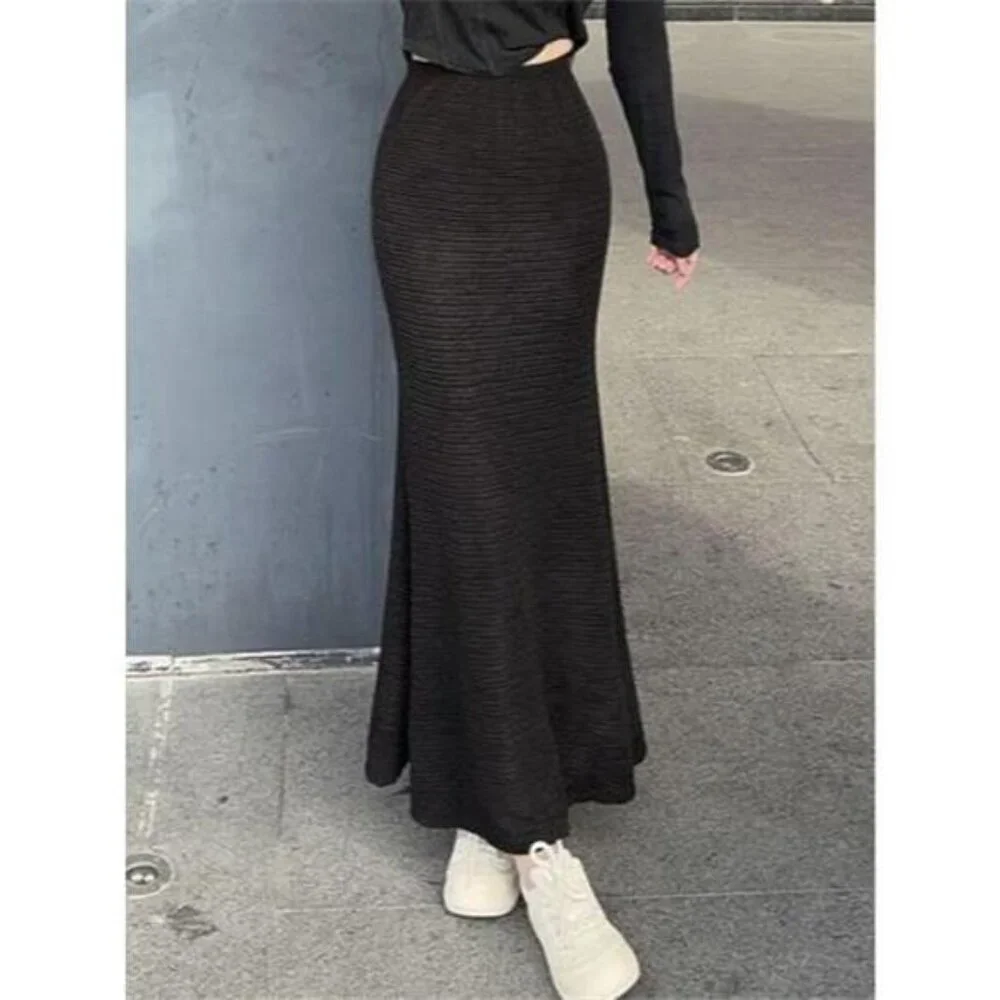 Textured Knit Mermaid Skirt